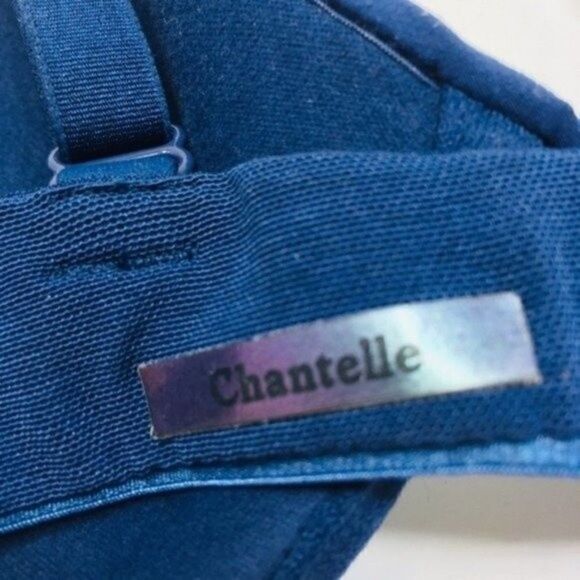 Chantelle blue molded bra halter alternative underwire bra 34B BoxC - Picture 2 of 4